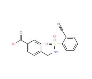 4-({[(2-cyanophenyl)sulfonyl]amino}methyl)benzoic acid - chemical structure image