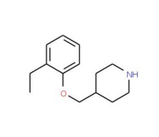 4-[(2-Ethylphenoxy)methyl]piperidine (CAS 946713-73-1) - chemical structure image