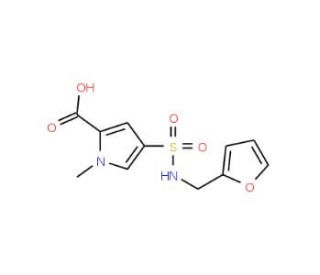 4-{[(2-furylmethyl)amino]sulfonyl}-1-methyl-1H-pyrrole-2-carboxylic acid - chemical structure image
