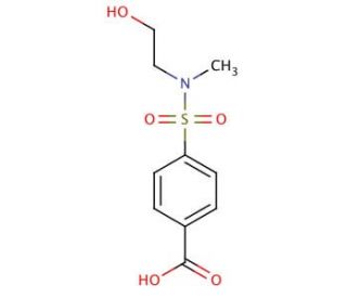 4-{[(2-hydroxyethyl)(methyl)amino]sulfonyl}benzoic acid - chemical structure image