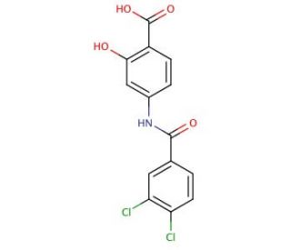 4-[(3,4-dichlorobenzoyl)amino]-2-hydroxybenzoic acid - chemical structure image