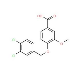 4-[(3,4-Dichlorobenzyl)oxy]-3-methoxybenzoic acid - chemical structure image