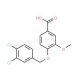 4-[(3,4-Dichlorobenzyl)oxy]-3-methoxybenzoic acid - chemical structure image