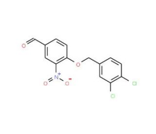 4-[(3,4-Dichlorobenzyl)oxy]-3-nitrobenzenecarbaldehyde (CAS 175136-20-6) - chemical structure image