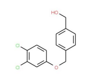 {4-[(3,4-Dichlorophenoxy)methyl]phenyl}methanol (CAS 1017782-50-1) - chemical structure image