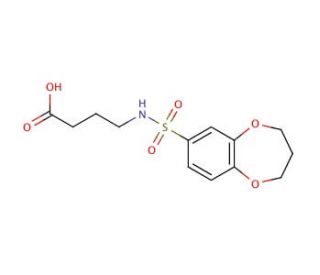 4-[(3,4-dihydro-2H-1,5-benzodioxepin-7-ylsulfonyl)amino]butanoic acid - chemical structure image