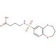 4-[(3,4-dihydro-2H-1,5-benzodioxepin-7-ylsulfonyl)amino]butanoic acid - chemical structure image