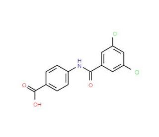 4-[(3,5-dichlorobenzoyl)amino]benzoic acid (CAS 54057-49-7) - chemical structure image