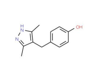 4-[(3,5-Dimethyl-1H-pyrazol-4-yl)methyl]benzenol (CAS 75998-99-1) - chemical structure image