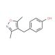 4-[(3,5-Dimethyl-4-isoxazolyl)methyl]benzenol (CAS 75999-06-3) - chemical structure image