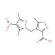 4-[(3,5-Dimethyl-4-nitro-1H-pyrazol-1-yl)methyl]-5-methylisoxazole-3-carboxylic acid - chemical structure image
