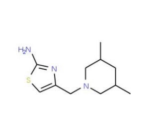 4-[(3,5-dimethylpiperidin-1-yl)methyl]-1,3-thiazol-2-amine - chemical structure image