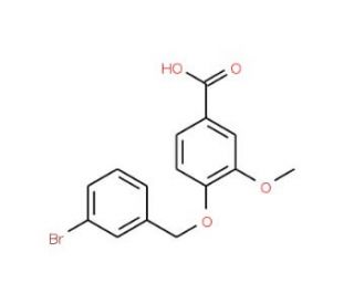 4-[(3-Bromobenzyl)oxy]-3-methoxybenzoic acid - chemical structure image