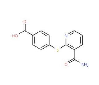 4-[(3-carbamoylpyridin-2-yl)sulfanyl]benzoic acid - chemical structure image