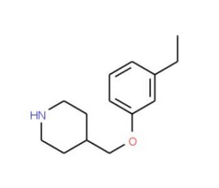 4-[(3-Ethylphenoxy)methyl]piperidine - chemical structure image