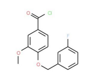 4-[(3-fluorobenzyl)oxy]-3-methoxybenzoyl chloride - chemical structure image