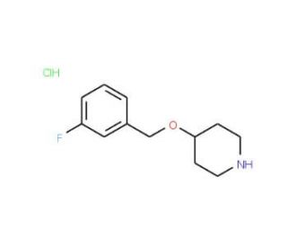 4-[(3-Fluorobenzyl)oxy]piperidine hydrochloride - chemical structure image