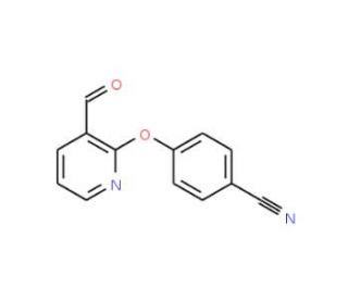 4-[(3-Formyl-2-pyridinyl)oxy]benzenecarbonitrile - chemical structure image