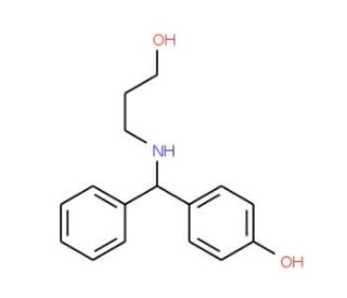 4-[(3-Hydroxy-propylamino)-phenyl-methyl]-phenol - chemical structure image