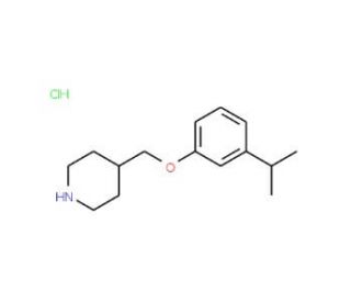 4-[(3-Isopropylphenoxy)methyl]piperidinehydrochloride - chemical structure image