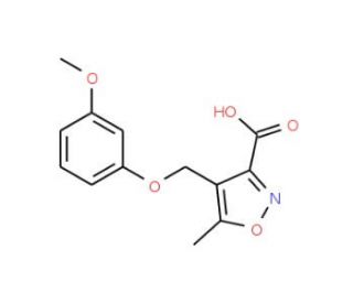 4-[(3-Methoxyphenoxy)methyl]-5-methylisoxazole-3-carboxylic acid - chemical structure image