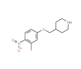 4-[(3-Methyl-4-nitrophenoxy)methyl]piperidine - chemical structure image