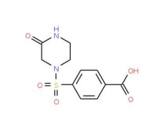 4-[(3-oxopiperazin-1-yl)sulfonyl]benzoic acid - chemical structure image