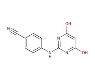 4-[(4,6-Dihydroxy-2-pyrimidinyl)amino]benzonitrile (CAS 374067-80-8) - chemical structure image