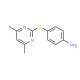 4-[(4,6-dimethylpyrimidin-2-yl)thio]aniline (CAS 102243-12-9) - chemical structure image