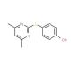 4-[(4,6-Dimethylpyrimidin-2-yl)thio]phenol (CAS 107718-34-3) - chemical structure image