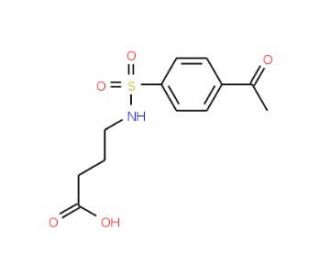 4-{[(4-acetylphenyl)sulfonyl]amino}butanoic acid - chemical structure image