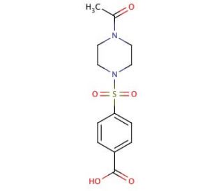 4-[(4-acetylpiperazin-1-yl)sulfonyl]benzoic acid - chemical structure image