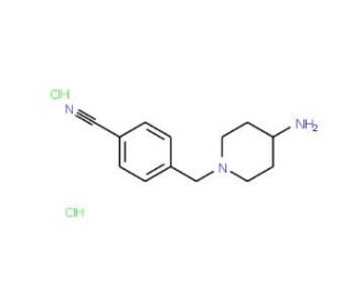 4-[(4-Aminopiperidin-1-yl)methyl]benzonitrile dihydrochloride - chemical structure image