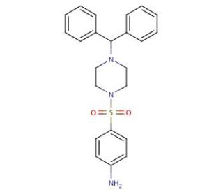 4-[(4-Benzhydryl-1-piperazinyl)sulfonyl]aniline (CAS 20127-97-3) - chemical structure image