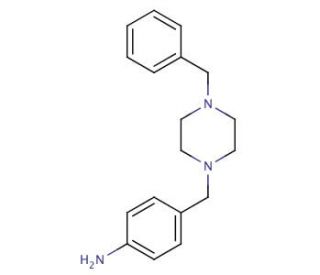4-[(4-benzylpiperazin-1-yl)methyl]aniline (CAS 422517-70-2) - chemical structure image