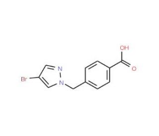 4-[(4-Bromo-1H-pyrazol-1-yl)methyl]benzoic acid - chemical structure image