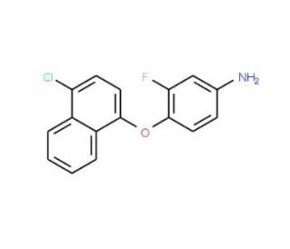4-[(4-Chloro-1-naphthyl)oxy]-3-fluorophenylamine - chemical structure image