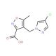 4-[(4-Chloro-1H-pyrazol-1-yl)methyl]-5-methylisoxazole-3-carboxylic acid - chemical structure image