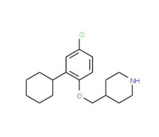 4-[(4-Chloro-2-cyclohexylphenoxy)methyl]piperidine - chemical structure image