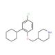4-[(4-Chloro-2-cyclohexylphenoxy)methyl]piperidine - chemical structure image