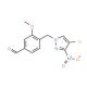 4-[(4-Chloro-3-nitro-1H-pyrazol-1-yl)methyl]-3-methoxybenzaldehyde - chemical structure image