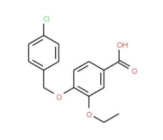 4-[(4-Chlorobenzyl)oxy]-3-ethoxybenzoic acid - chemical structure image
