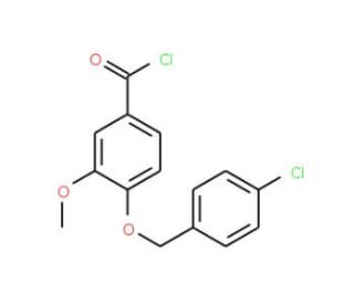 4-[(4-chlorobenzyl)oxy]-3-methoxybenzoyl chloride - chemical structure image