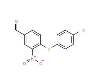 4-[(4-Chlorophenyl)sulfanyl]-3-nitrobenzenecarbaldehyde (CAS 270262-96-9) - chemical structure image