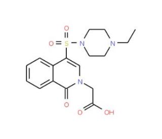 [4-[(4-Ethylpiperazin-1-yl)sulfonyl]-1-oxoisoquinolin-2(1H)-yl]acetic acid - chemical structure image