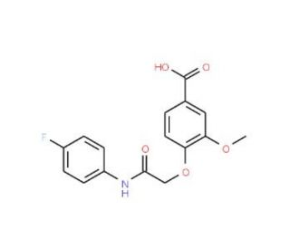 4-[(4-Fluoro-phenylcarbamoyl)-methoxy]-3-methoxy-benzoic acid - chemical structure image