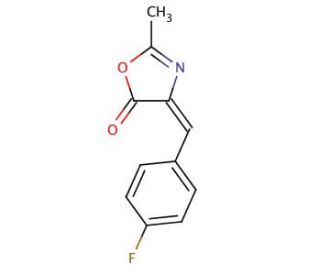 4-[(4-Fluorophenyl)methylene]-2-methyl-5(4H)-oxazolone (CAS 586-08-3) - chemical structure image