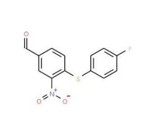 4-[(4-Fluorophenyl)sulfanyl]-3-nitrobenzene carbaldehyde - chemical structure image