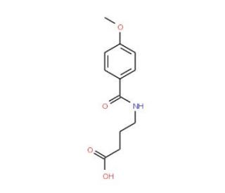 4-[(4-methoxybenzoyl)amino]butanoic acid (CAS 72432-14-5) - chemical structure image