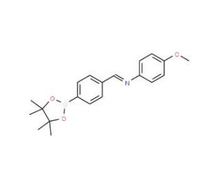 4-[(4-Methoxyphenylimino)methyl]phenylboronic acid pinacol ester (CAS 871366-38-0) - chemical structure image